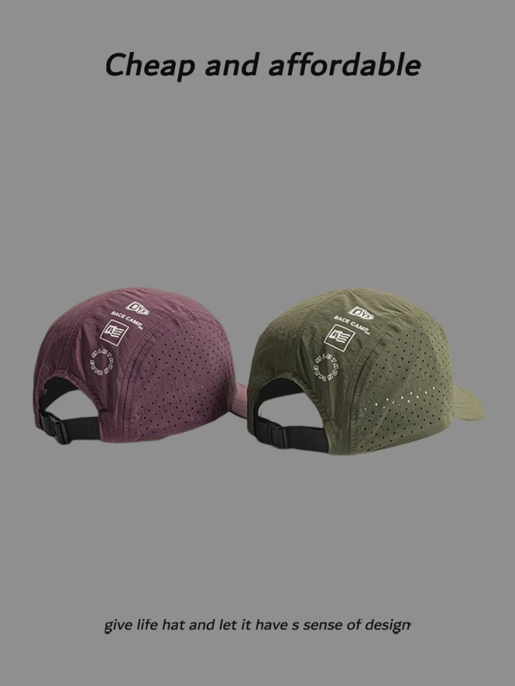 

Qui Dry ort Brim Five Piece Me Baseball Cap ex Summer Thin Sport Breathable Sunade Hat Street Sle Polyester Fiber