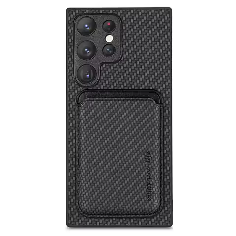 Carbon Fiber Style PU Leather for Magsafe Case for Samsung Galaxy S24 S25 Ultra S22 Plus S21 S23 FE A54 A55 A56 Back Cover LM2