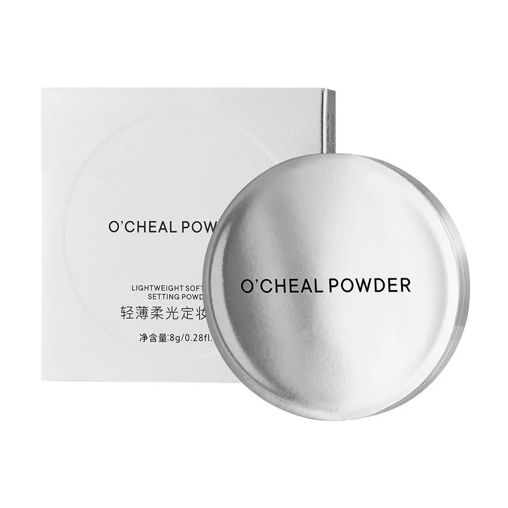 Pressed Powder White Brighten Transparent Oil Control Concealer Lasting Natural Face Makeup Setting Powder Waterproof Cosmetic