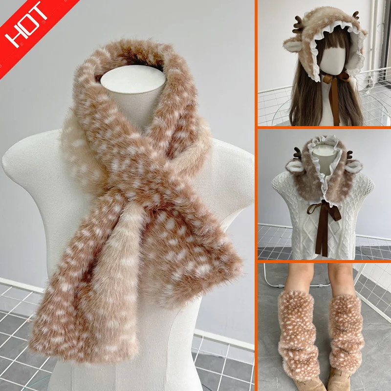 inverno-feminino-lolita-elk-pelucia-cachecol-quente-xale-de-natal-engrossado-bandana-orelha-muffs-aquecedores-perna-ao-ar-livre-conjunto-festival-presentes