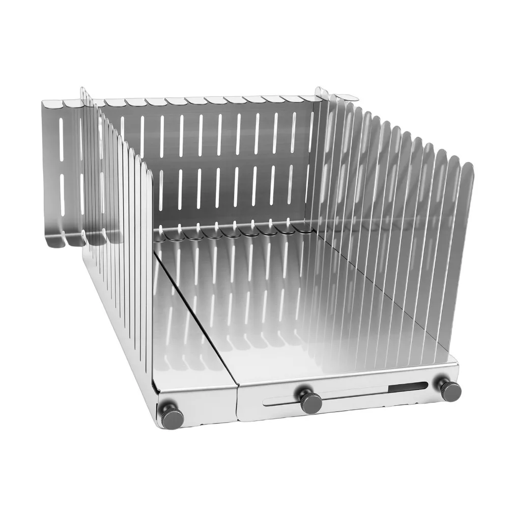 Stainless Steel Bread Slicing Guide Silver Easy Clean Toast Slicing Tool Convenient Adjustable Width