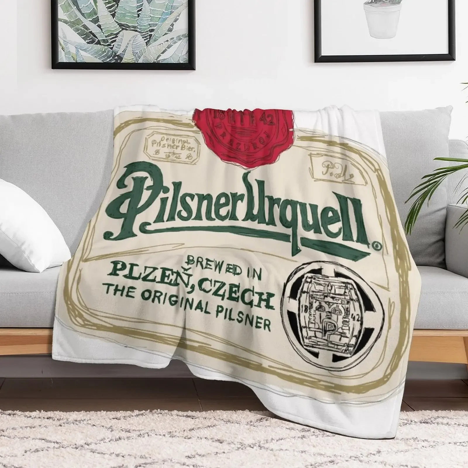 Pilsner Urquell POP Throw Blanket Plush Extra Large Throw Thins Summer Blankets