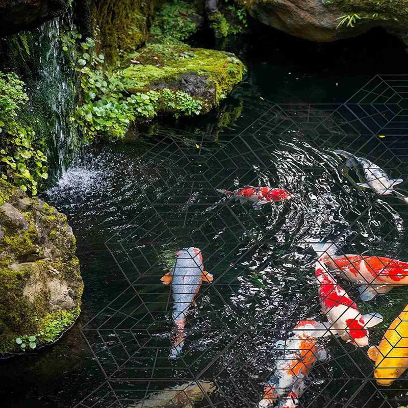 60 Pond Protectors Floating Guard Against Heron & Pests Plastic Net Heron & Cats Deterrent