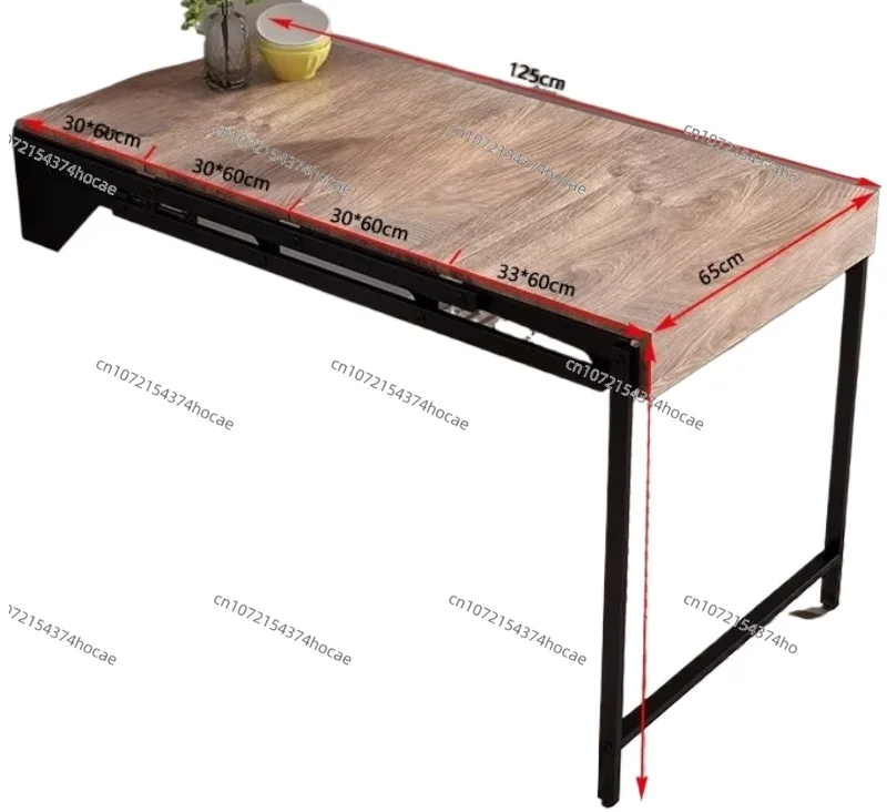 Wall-mounted deformed folding dining table Wall-mounted telescopic dining table multi-functional rack