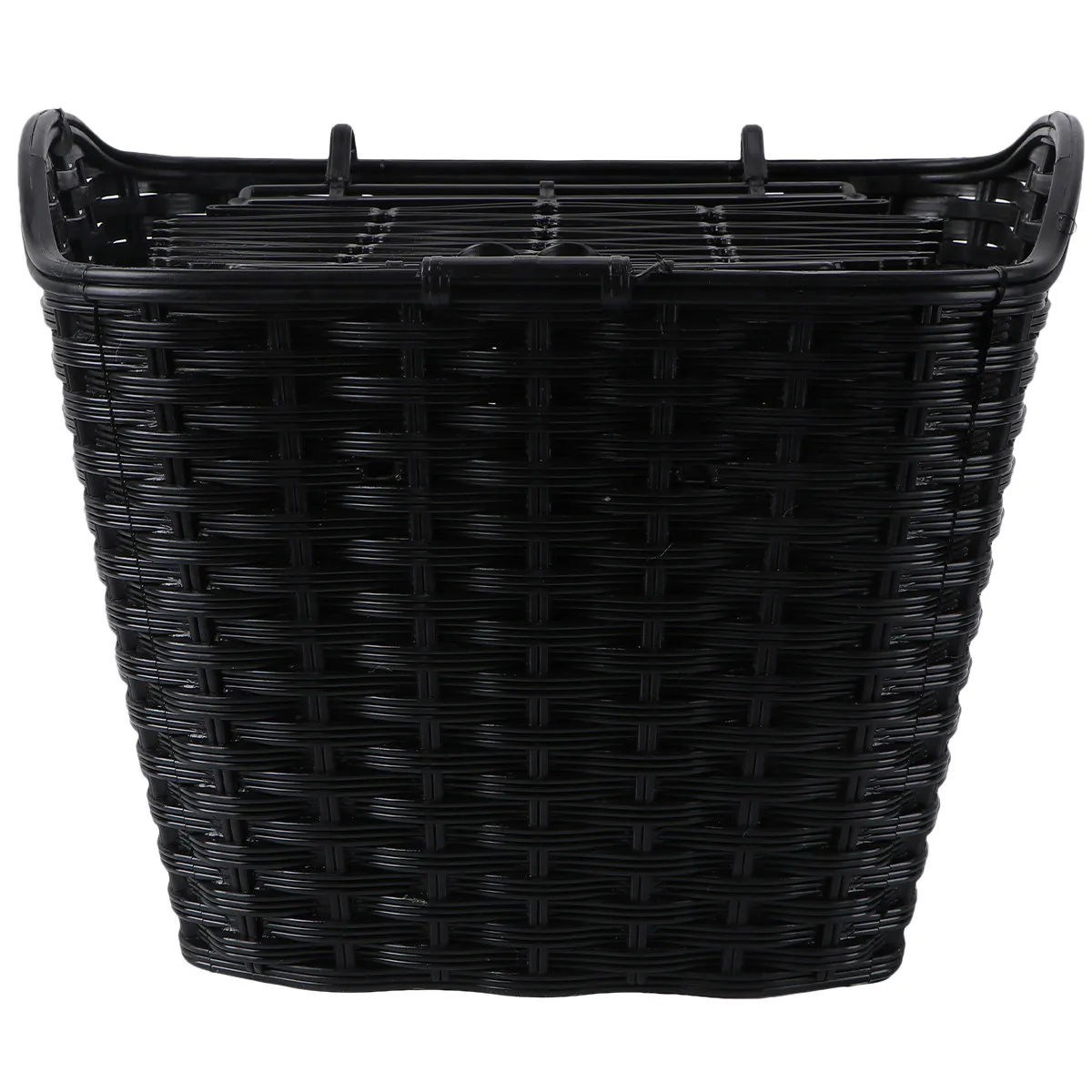 

1 шт. Передняя корзина для электровелосипеда/самоката, крепящаяся на руль, пластиковая, имитация ротанга, большая вместимость, для активного отдыха