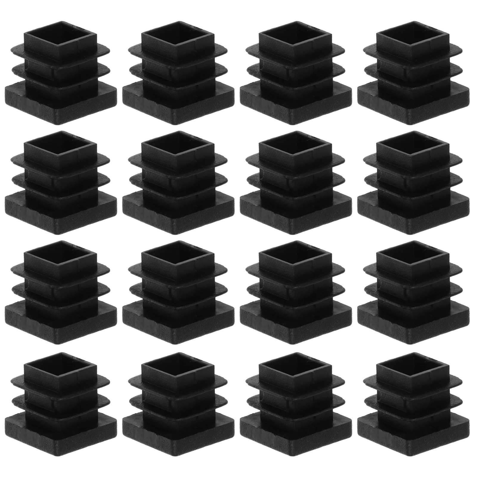 

30Pcs Plastic Furniture Leg Square Tube Bungs High Toughness Chair Glide Inserts Table Leg End Caps Square Bung