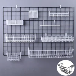 Ins Home Wall Decoration Iron Grid Decor DIY Hanging Rack Wall Display Art Crafts Storage Box Home Decor Wall and Floating Shelf