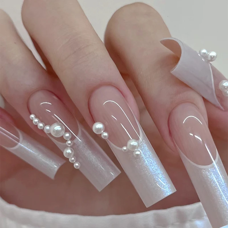 24-rasters halve cirkel imitatie parel kralen 3D nagelbedels platte bodem nagelkunst decoraties veelkleurige nagel sieraden ambachten