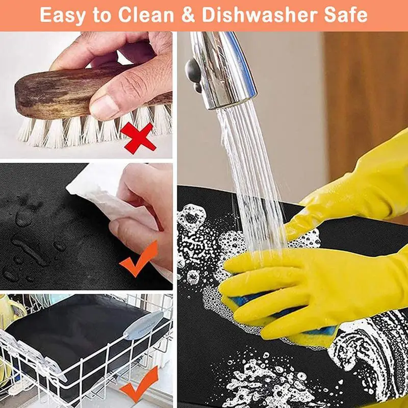 

Grill Mat Grill Mat For Deck Oil-Proof Nonstick Meat Sheet Reusable Fireproof Heavy Duty Tray Desk Protector For Cooking Resting
