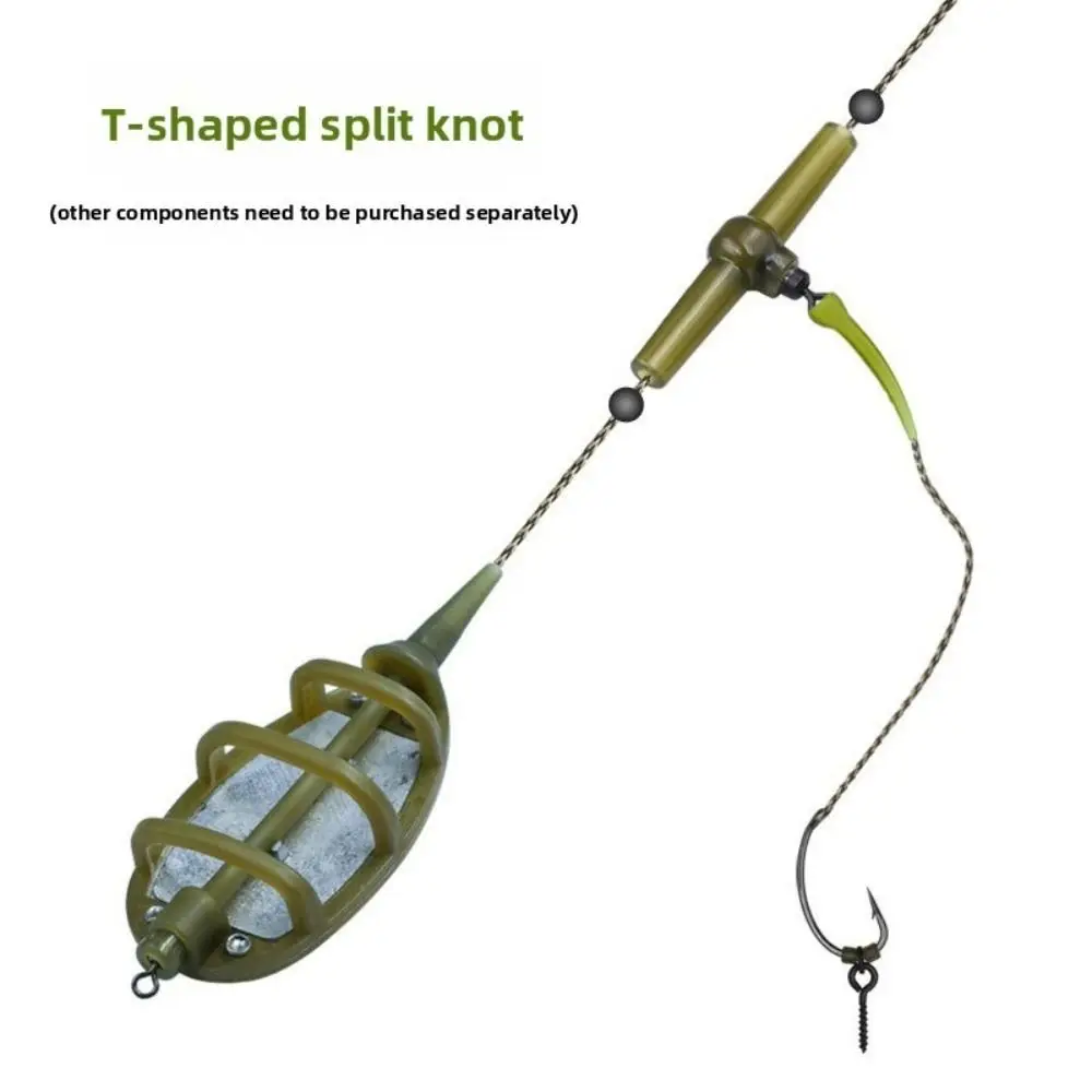 10pcs Set Side Bend Design Helicopter Carp Fishing Rig Anti Tangle Durable Material Fishing Carp Tackle Rolling Swivels