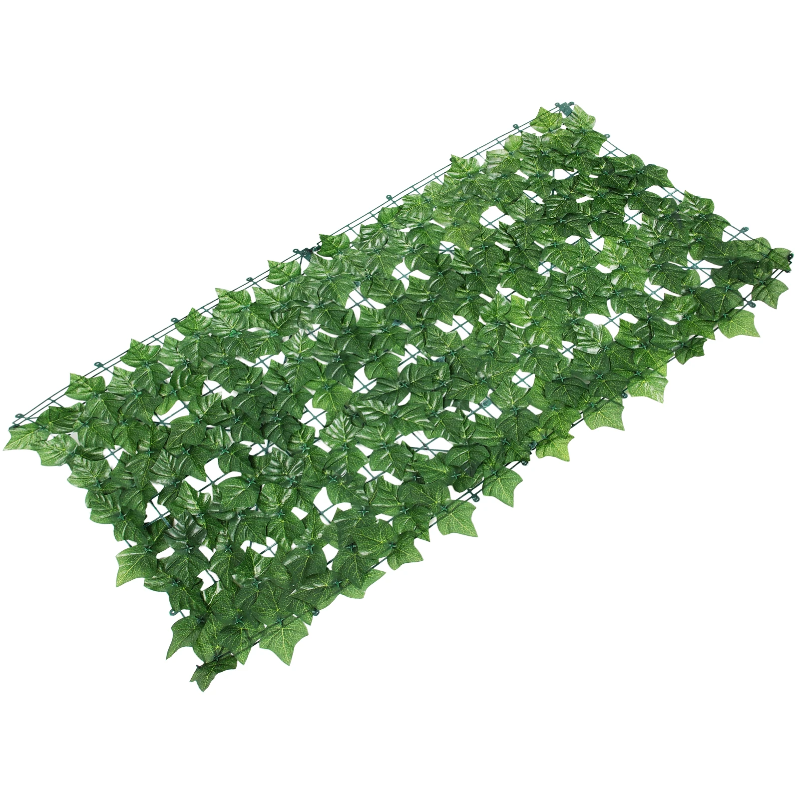 

Artificial Green Leaves Wall 1Mx50cm Fence Privacy Screening Balcony Terrace Garden Decoration Faux Leaf Trellis Green Plants