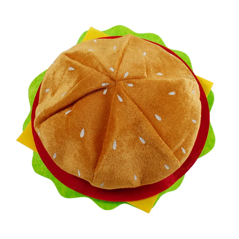 Grappige Hamburger Hoed Schattige Cartoon Foto Prop Voedsel Decoratie Hoed Cosplay Bal Feest Hoed