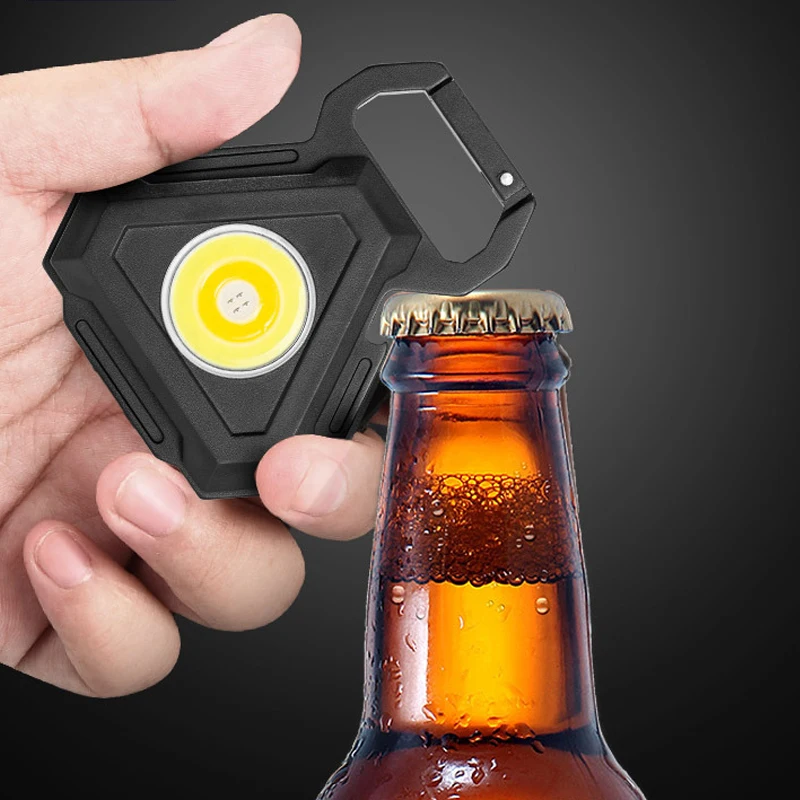 กลางแจ้งแบบพกพา EDC Mini LED พวงกุญแจ Strong Light ไฟฉายแบบพกพาเครื่องมือ