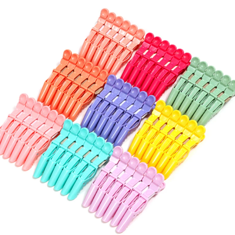 6 sztuk kolorowe aligator spinki do włosów spinki fryzjerskie grzywka spinki do włosów zaciski Salon fryzjerski stylizacja akcesoria do włosów spinki do włosów