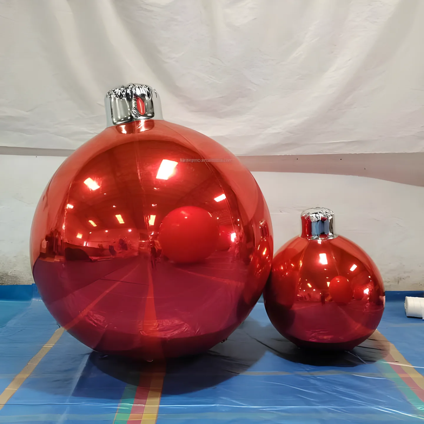 Ballon à Miroir Gonflable en PVC Brcorporelle, Boule de Noël Personnalisée, Ornements de ix