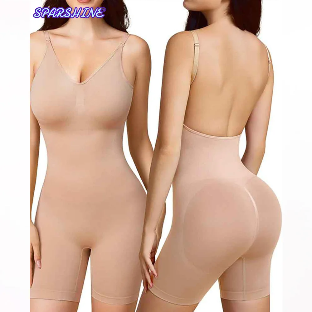 One piece shapewear Abdominal tightening slimming body Hip lifting U-back jumpsuit women's Traceless underwear tummy control