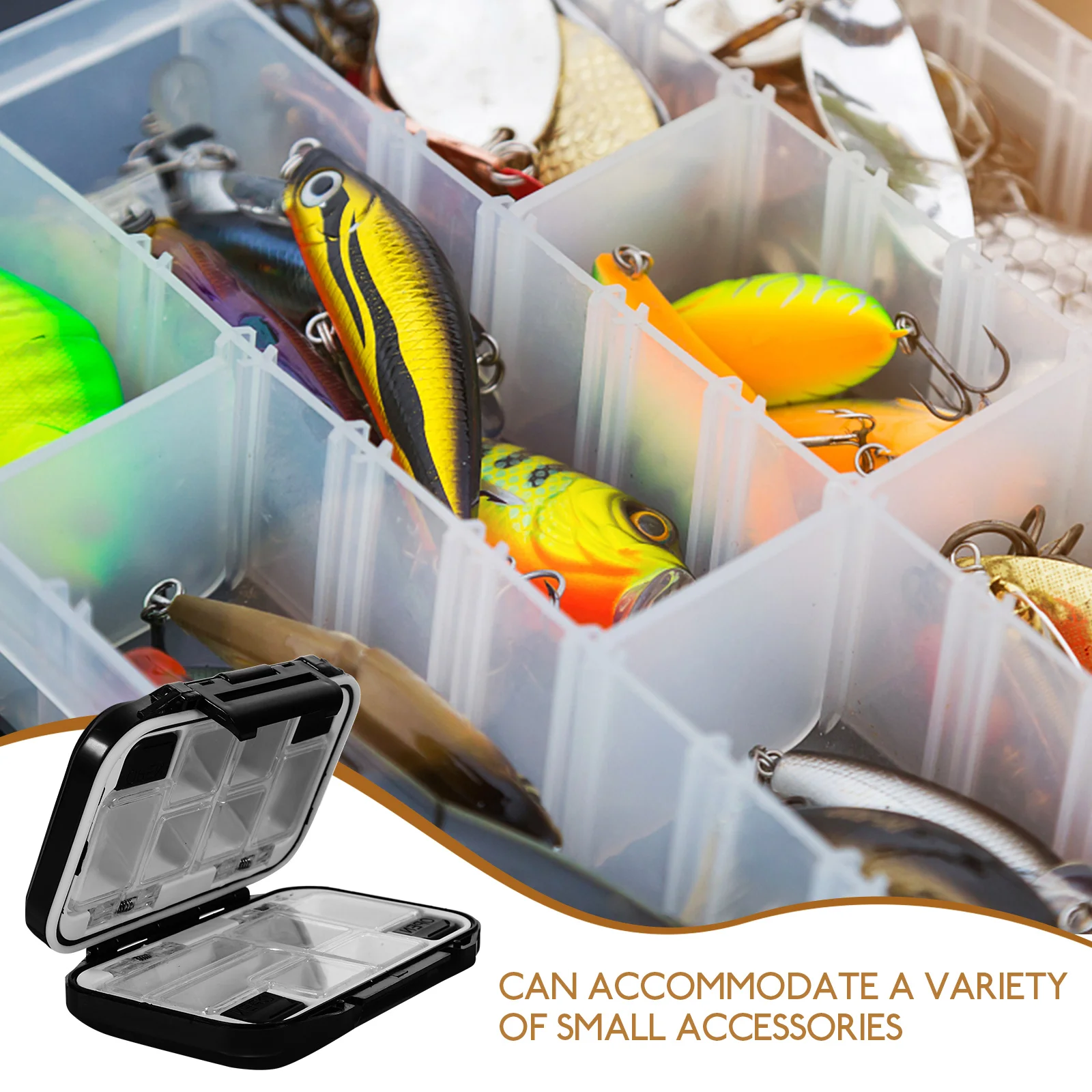 

Luya Waterproof Accessories Box Fishing Bait Storage Bass Gear Equipment Tackle Part