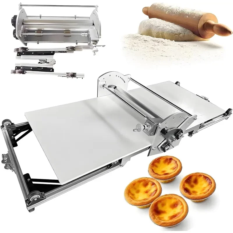 Automatic Electric Dough Sheeter Forward Reverse 40x17.7in Stainly Steel Pastry Maker Fondant Flattener for Commercial Home