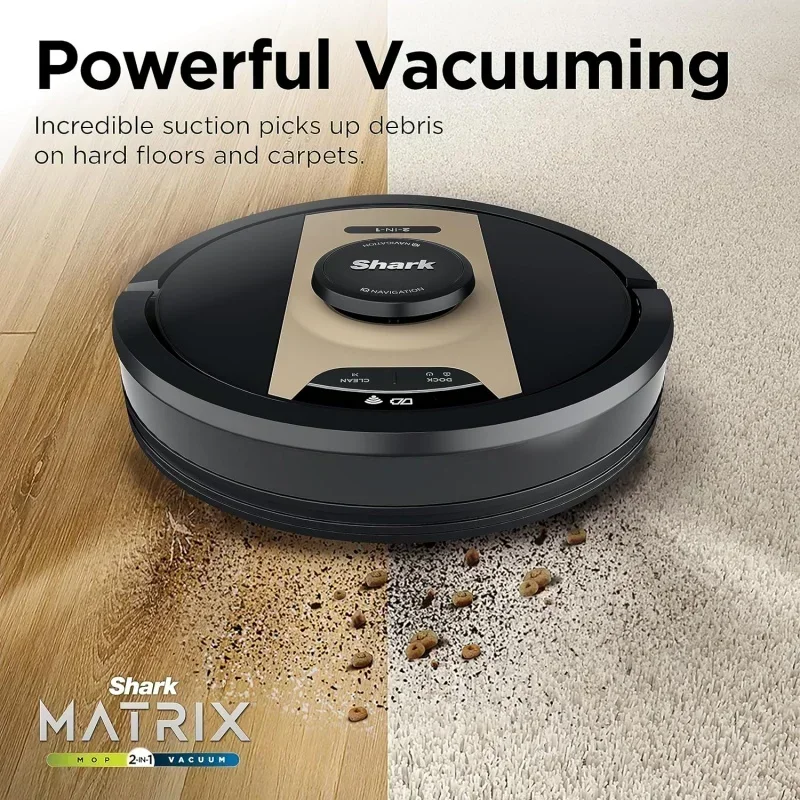 DD2Shark RV2410WD IQ 2-in-1 Robot Vacuum and Mop with Row-by-Row Cleaning,Perfect Compatible with Alexa,No Self-Empty Base