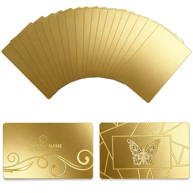 50 pcs 0.45mm Metal Business Card Blanks, Metal ID Tags, Aluminum Smooth Surface, Durable Scratch Resistant