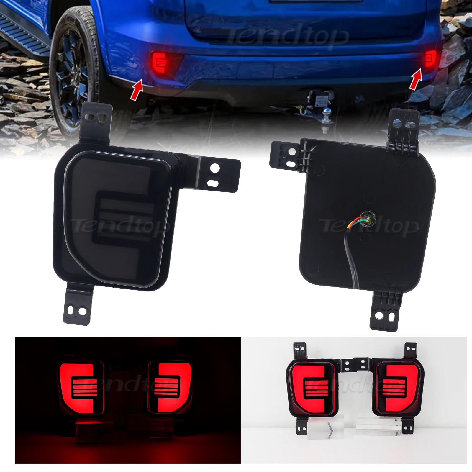 LED Rear Bumper Tail Brake Lamp Dynamic Turn Signal Lamp For Ford Everest Endeavour 2022 2023 2024 2025