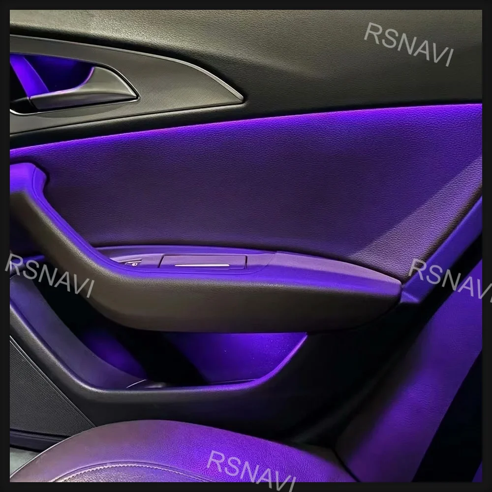 21-Color LED Ambient Lighting Kit for Audi A6 A7 C7 with Bluetooth App Control Car Interior Decoration Retrofit Auto Accessories