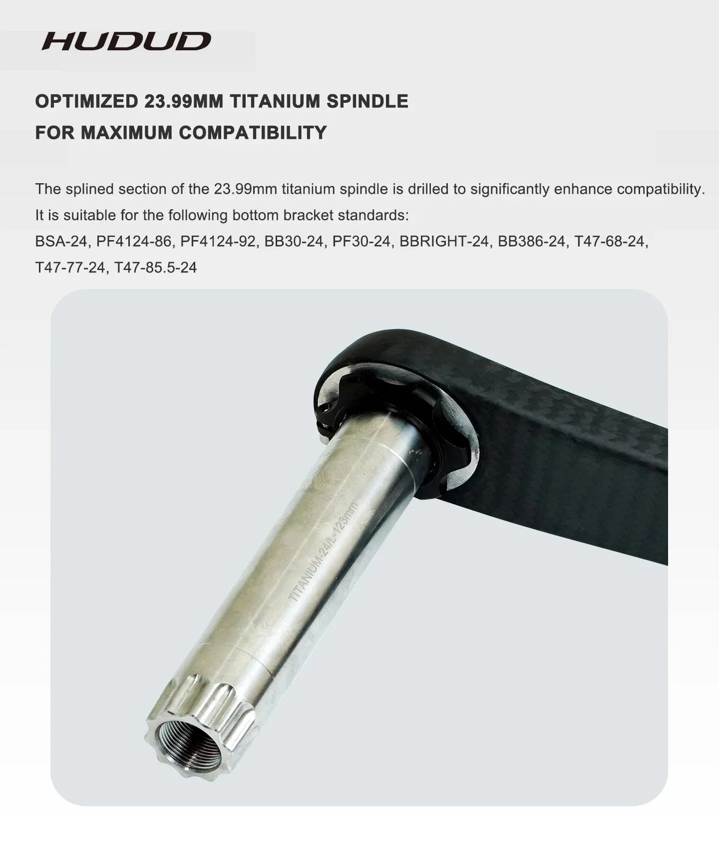 Carbon-Kurbelgarnitur für Rennräder, 155mm-175mm Länge, DUB 24mm Titan-Spindel für 110BCD Spider Spec EASTON Interface Kurbelgarnitur – Detail 5