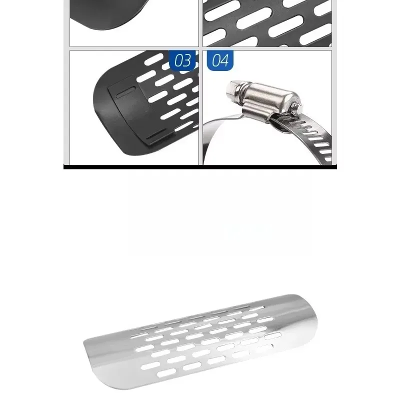 

Tiy 1 комплект, теплозащитный экран выхлопной трубы, защитная крышка для мотоцикла, глушитель, универсальный, подходит для Harley Honda Yamaha, мотоаксессуары