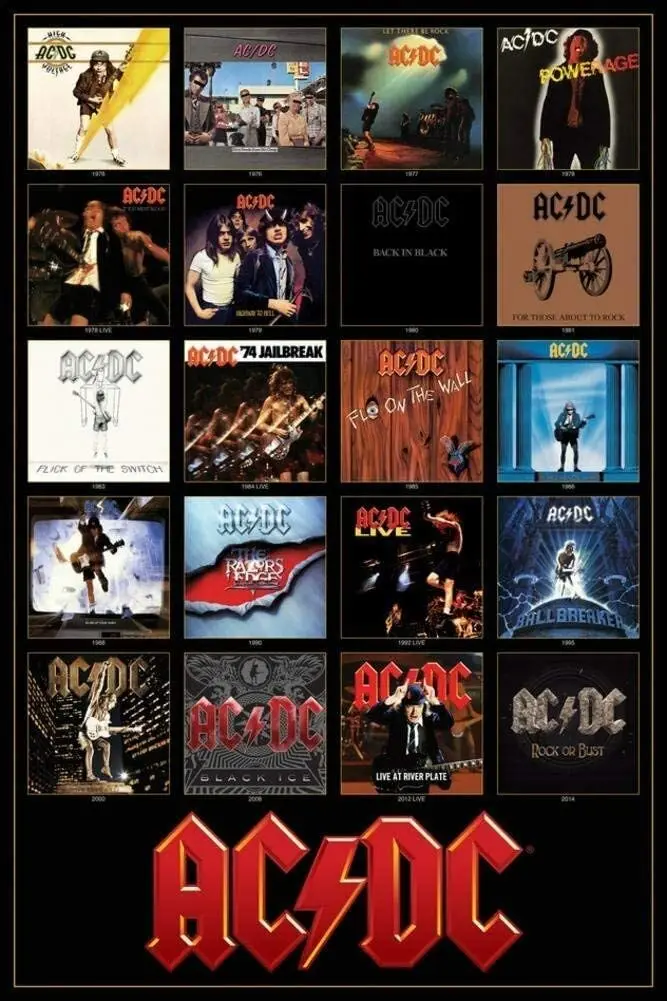 A-CDC HIGHWAY TO HELL GROUP Poster Wall Art Rome Decoratie