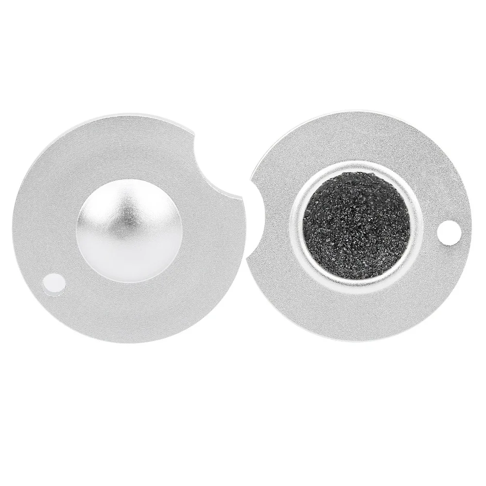 

2pcs Mushroom Style Billiard Pool Scrub 43MM Silver Billiard Pool Shaper Aluminum Billiard Pool Burnisher Pool Cue Maintenance