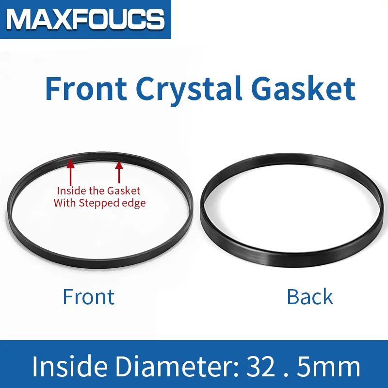 Black Gasket Suitable For GA-2100/GA-B2100 For Front Crystal Case Back Internal Diameter 32.5/34mm Watch Parts ,1/2 pcs