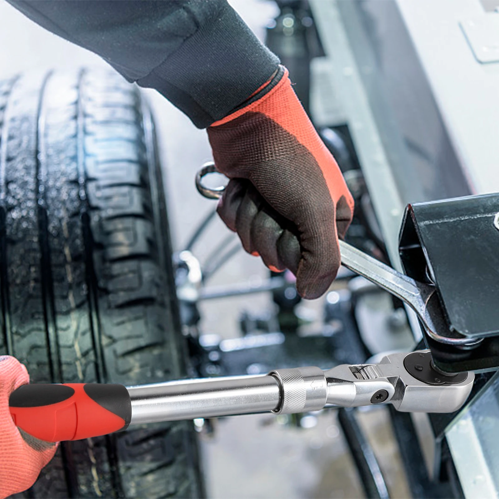 Herramienta de reparación de automóviles con trinquete de 72 dientes, herramienta profesional, mecanismo de botón, poste retráctil, uso versátil para trabajadores de metalwood