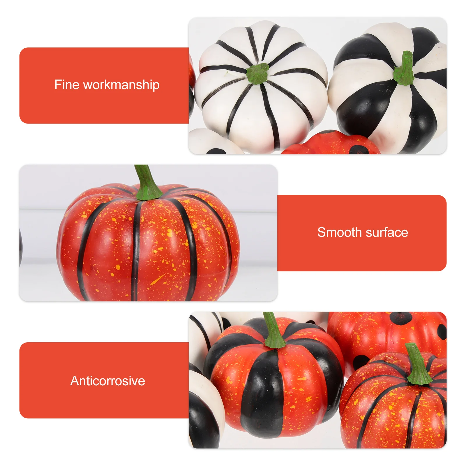 

6Pcs Imitation Pumpkin Models Safe Materials Multipurpose Decoration for Home Office Pumpkin Models Simulation Pumpkins