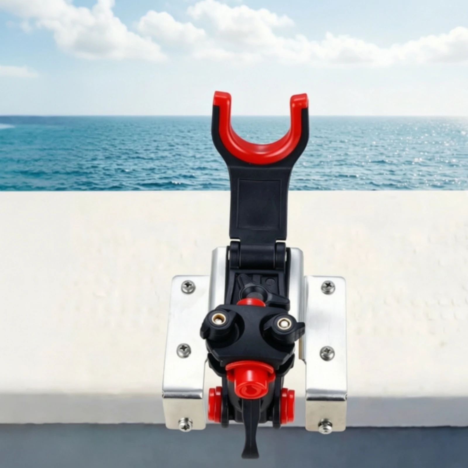 Boat Rod Holder Mount Heavy Duty Fishing Rod Holder Bracket Marine Bracket with U-Shaped-Shaped Cradle Compact for Anglers