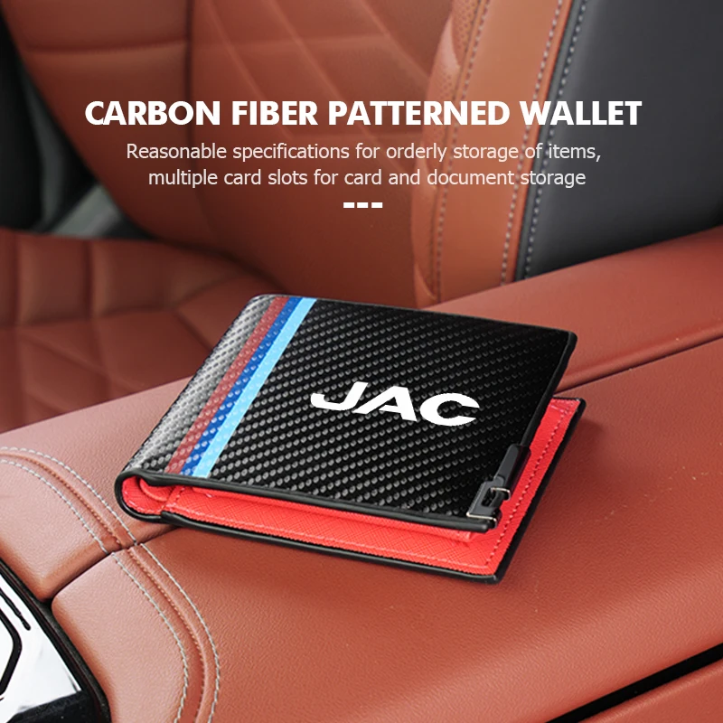 Slim Carbon Wallet Compact Card Holder Change Pouch Organizer For JAC Refine J3 J2 S5 A5 J5 J6 J4 T8 Vapour S2 Vapour - view 2