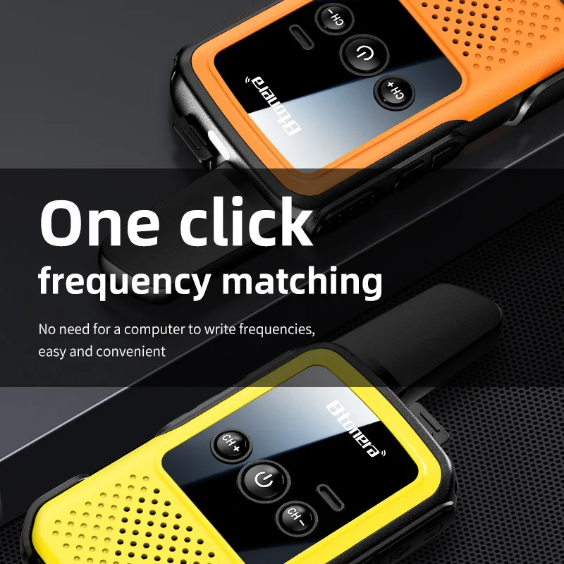 BTONERA BT300 Mini Walkie Talkie  Two-way Radio  Walkie-talkie PMR/FRS Communication Radio Portable for Camping Kids Toys  Gifts