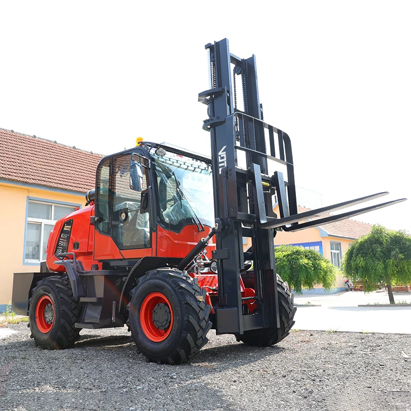 オフロードフォークリフト、3-6トン、4輪駆動、新しいディーゼルエンジン用ラップ、ミニ1トンフォークリフト、ラフストランクフォークリフト、カスタマイズ