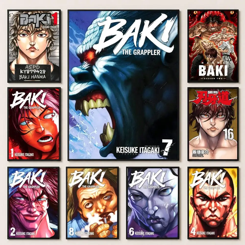 anime Baki The Grappler Poster HD Poster Warm Home Decoration Suitable for Bedroom and Living Room Gifts Giving
