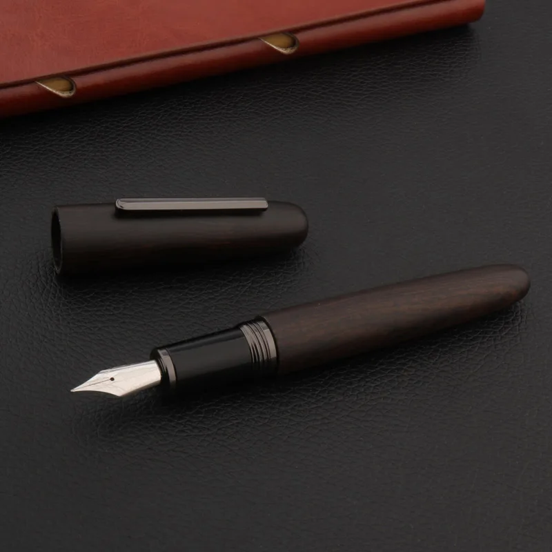 

High Quality JinHao 9056 Ebony wood Fountain pen gun grey Calligraphy Stationery Office Supplies