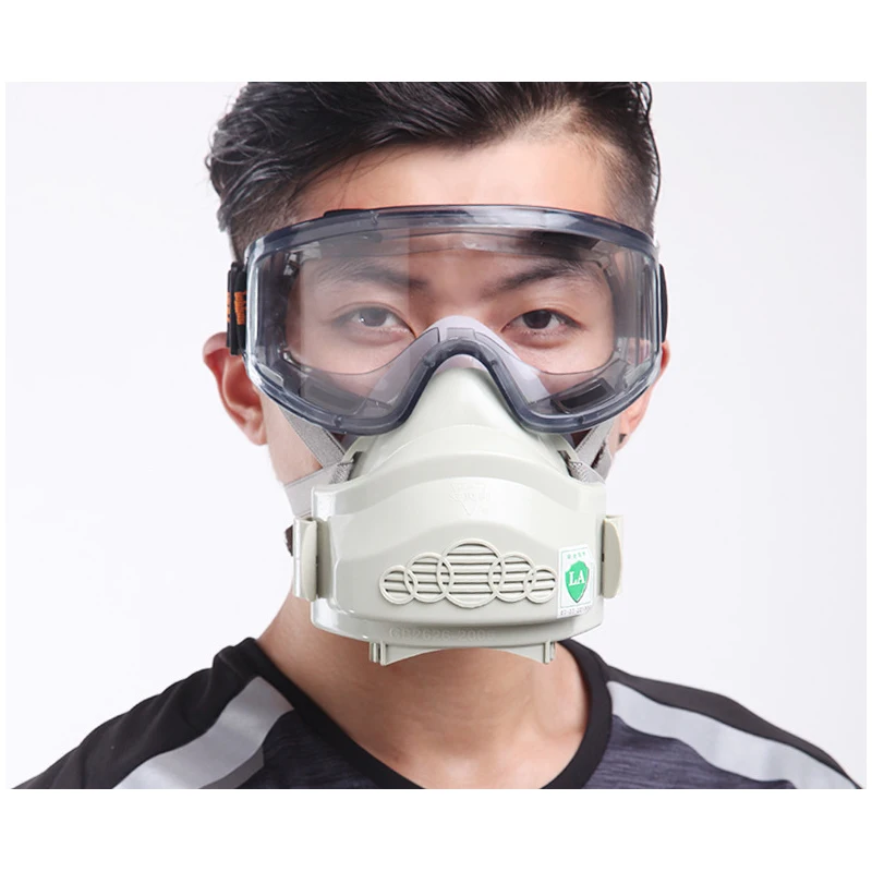 XYEHS Half Face Dust Mask Respirator w/ Dust-Proof Cotton Filter Food Grade Silicone Facepiece for DIY House Clean Polishing