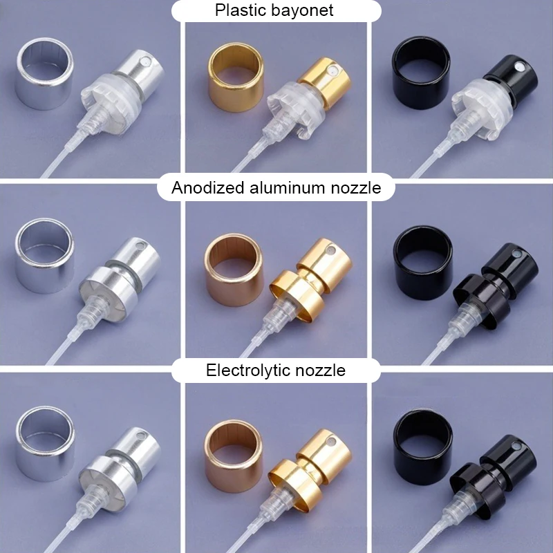 بخاخ رذاذ خفيف للعطر ، غطاء فوهة زجاجة الألومنيوم ، يستخدم لنوع 15 بايونت ، 13: 15 ، 15: 18