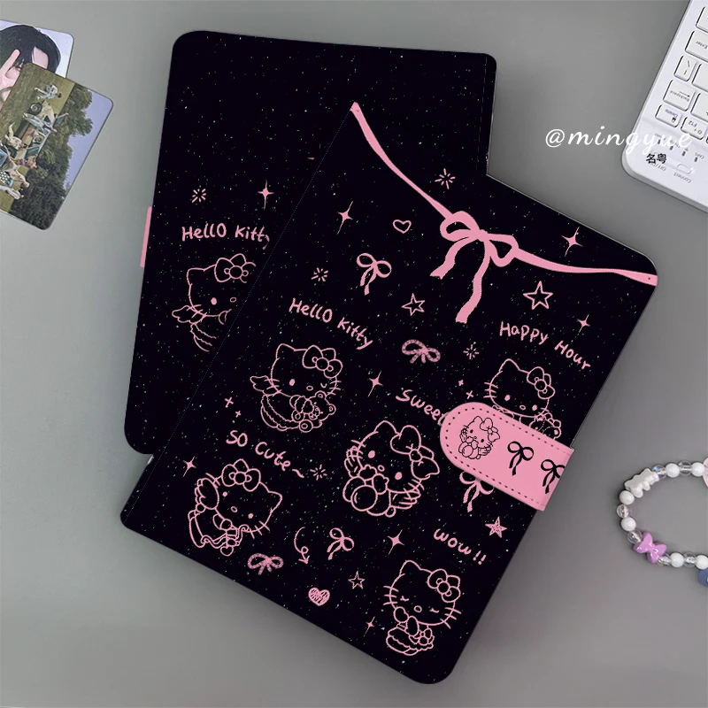 

Hello Kitty Card Book Anime Cute Cartoon Women Products Bow Detachable Storage High Beauty PU A5 Four Palace Grid Gift Wholesale