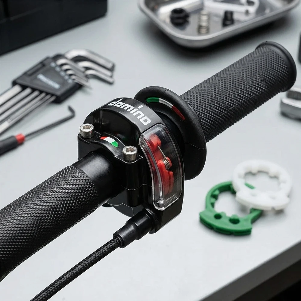 Manopole Acceleratore Universali da 22mm (7/8'') per Moto, con Funzione Quick Turn, per Motocross e Pit Bike da 500cc-900cc