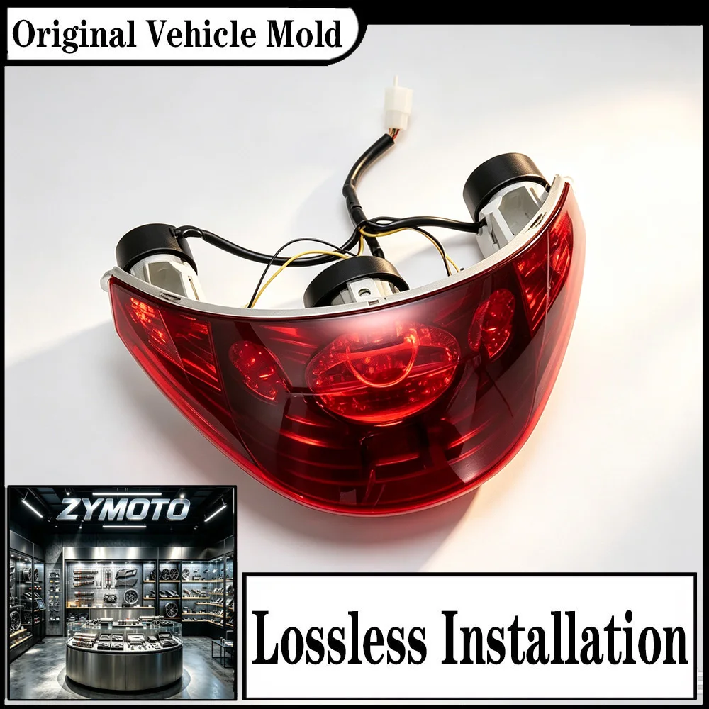 For Piaggio Beverly 125 200 250 300 400 500 LED Tail Light Taillight Turn Signal Motorcycle Accessories ABS Red Clear Kit