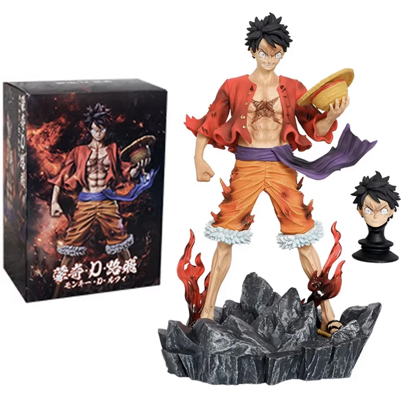 Anime One Piece Luffy Action Figure Monkey D Luffy Figuras Manga Figurine 24.5cm GK Statue Model Ornaments Toys Gift for Kids