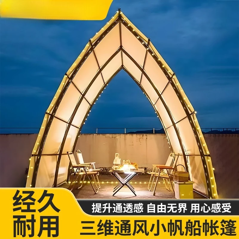 small sailing triangle tent tourist bed and breakfast scenic spot sun protection rooftop hut campsite barbecue tent