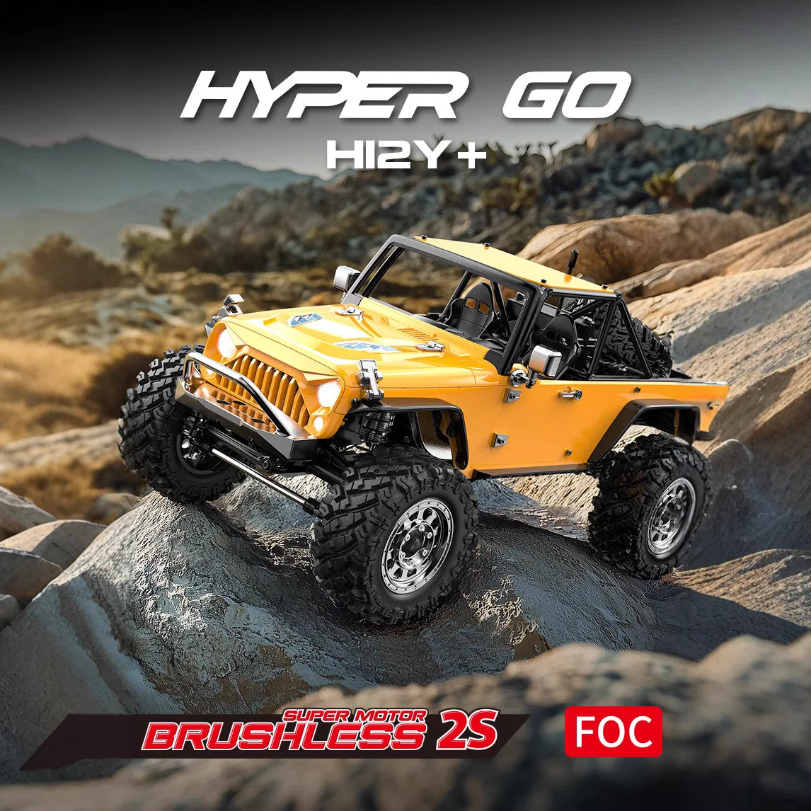 Mjx New Colorful H12y+ Remote Control Brushless Large Scale Off-Road Climbing Rc Car Toy Full Proportion Model Vehicle