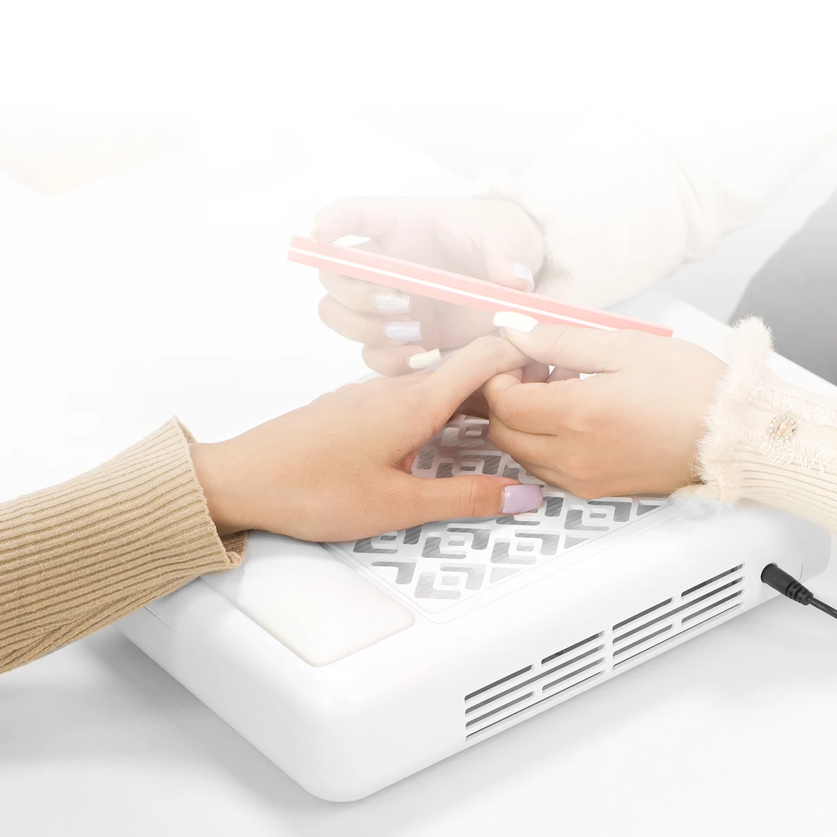 Turbine Brushless Nail Dust Collector – 2 wiederverwendbare Filter, professioneller Nagel-Vakuum-Extraktor für den Nagelstudio