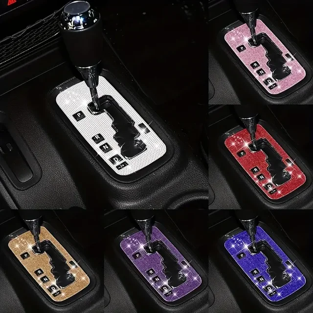 Bling Rhinestone migawka samochodowa dekoracyjna naklejka Panel obudowa do samochodu Jeep Wrangler stylizacja wnętrza kobiece akcesoria samochodowe