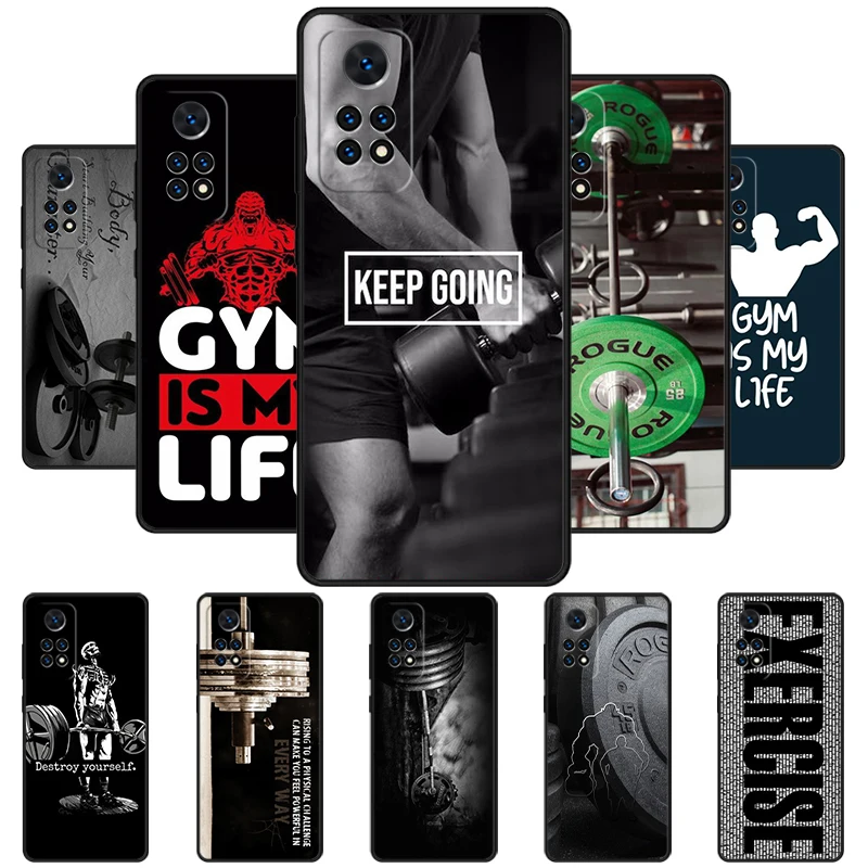 Gym Is My Life Lift Weights Phone Case For Redmi Note 11 EPro 11S 10T 9S Promax 8 Pro Xiaomi Mi 11 12X 12S Ultra Cover